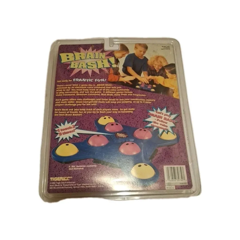 Vintage Sealed 1994 Tiger Electronics Brain Bash Voice Command Memory Game